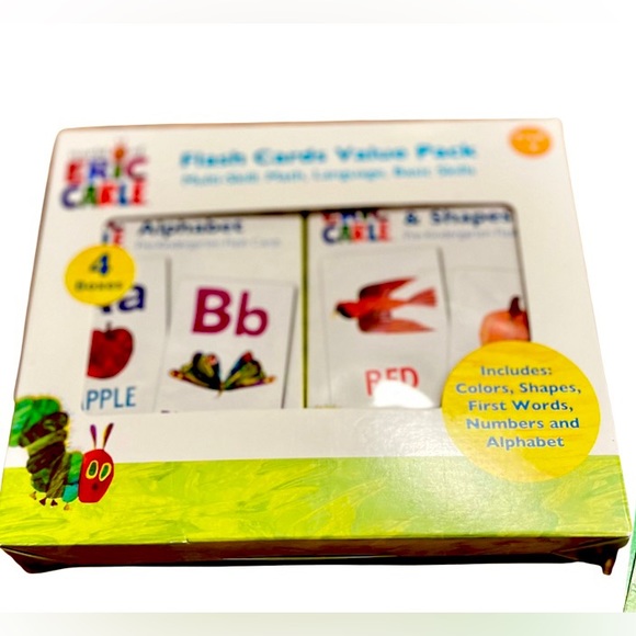 Pre K & K learning bundle of Eric Carle Flash Card Sets & 2 ask & answer flips - Picture 4 of 14